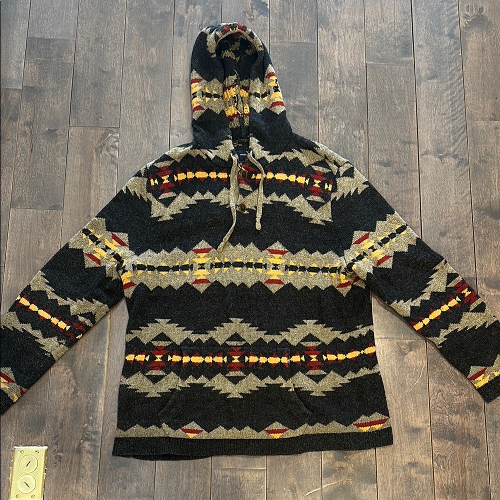 Men's Black Patterned Sweater